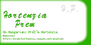 hortenzia prem business card